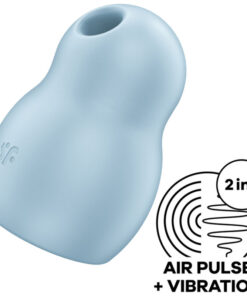 SATISFYER – PRO TO GO 1 ESTIMULADOR Y VIBRADOR DOBLE AZUL - intimamenities.com