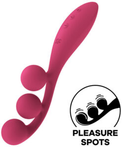 SATISFYER – TRI BALL 1 MULTI VIBRADOR ROJO - intimamenities.com