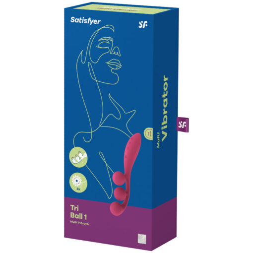 SATISFYER – TRI BALL 1 MULTI VIBRADOR ROJO - intimamenities.com