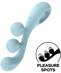 SATISFYER – TRI BALL 2 MULTI VIBRADOR AZUL - intimamenities.com