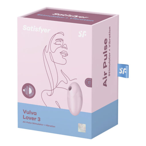 SATISFYER – VULVA LOVER 3 ESTIMULADOR Y VIBRADOR ROSA - intimamenities.com