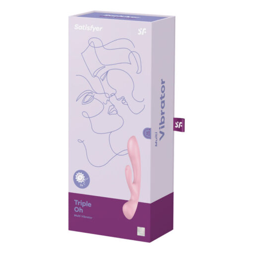 SATISFYER – TRIPLE OH VIBRADOR HÍBRIDO ROSA - intimamenities.com
