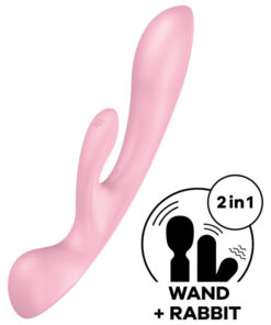 SATISFYER – TRIPLE OH VIBRADOR HÍBRIDO ROSA - intimamenities.com