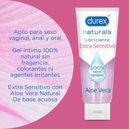 DUREX – NATURALS LUBRICANTE EXTRA SENSITIVO 100 ML - intimamenities.com