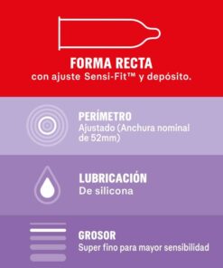 DUREX – SENSITIVO CONTACTO TOTAL 12 UNIDADES - intimamenities.com
