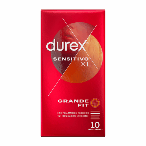 DUREX – PRESERVATIVOS SENSITIVO XL 10 UNIDADES - intimamenities.com