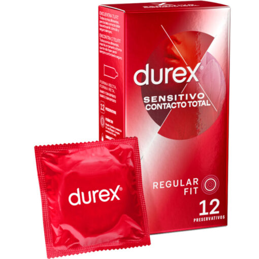 DUREX – SENSITIVO CONTACTO TOTAL 12 UNIDADES - intimamenities.com