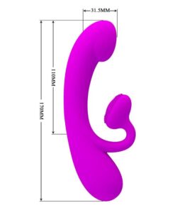 PRETTY LOVE – SINCERE VIBRADOR Y ONDAS ESTIMULADORAS DE CLÍTORIS SILICONA MORADO - intimamenities.com