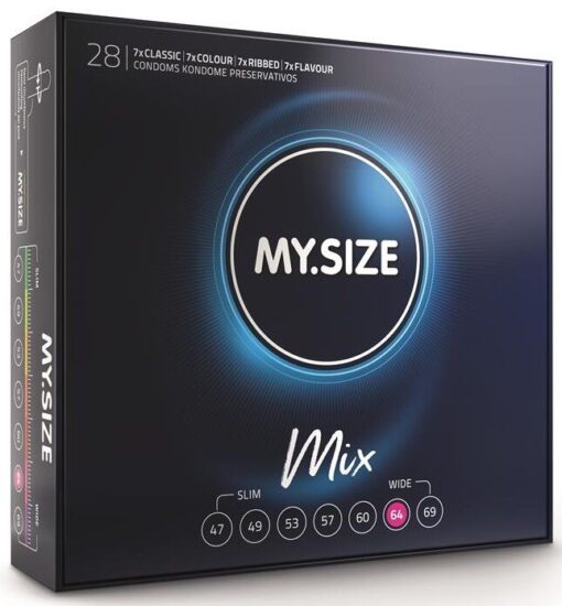 MY SIZE – MIX PRESERVATIVOS 64 MM 28 UNIDADES - intimamenities.com