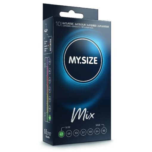 MY SIZE – MIX PRESERVATIVOS 47 MM 10 UNIDADES - intimamenities.com
