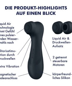 SATISFYER – PRO 2 GENERACIÓN 3 LIQUID AIR TECHNOLOGY NEGRO - intimamenities.com