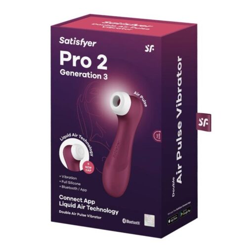 SATISFYER – PRO 2 GENERACIÓN 3 GRANATE BLUETOOTH & APP - intimamenities.com