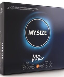 MY SIZE – MIX PRESERVATIVOS 57 MM 28 UNIDADES - intimamenities.com