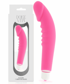 DOLCE VITA – REALISTIC PLEASURE VIBRADOR SILICONA ROSA - intimamenities.com