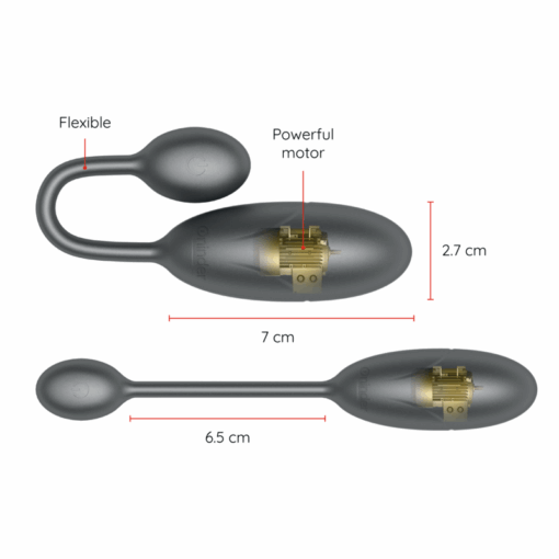 ONINDER – DENVER HUEVO VIBRADOR NEGRO 7 X 2.7 CM – APP GRATUITA - intimamenities.com