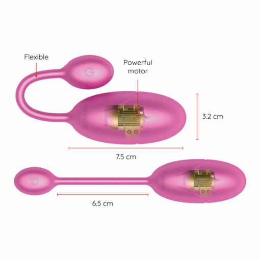 ONINDER – TOKYO HUEVO VIBRADOR ROSA 7.5 X 3.2 CM – APP GRATUITA - intimamenities.com