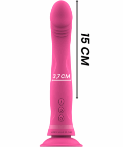INTENSE – MICHELANGELO DILDO VIBRADOR SILICONA ROSA - intimamenities.com