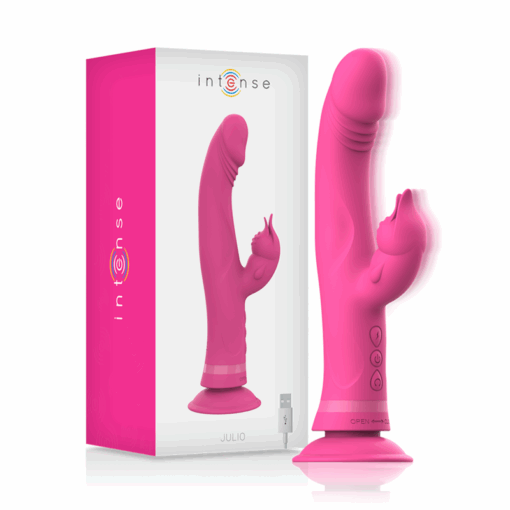 INTENSE – JULIO VIBRADOR RABBIT SILICONA ROSA - intimamenities.com