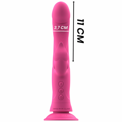 INTENSE – JULIO VIBRADOR RABBIT SILICONA ROSA - intimamenities.com