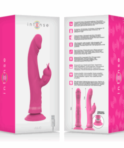 INTENSE – JULIO VIBRADOR RABBIT SILICONA ROSA - intimamenities.com