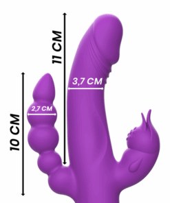 INTENSE – CASANOVA VIBRADOR RABBIT SILICONA TRIPLE MOTOR MORADO - intimamenities.com
