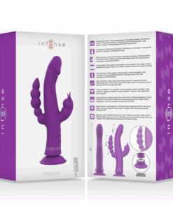 INTENSE – CASANOVA VIBRADOR RABBIT SILICONA TRIPLE MOTOR MORADO - intimamenities.com