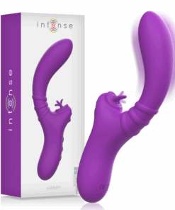 INTENSE – HARRY VIBRADOR FLEXIBLE CON LENGUA MORADO - intimamenities.com