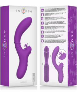 INTENSE – HARRY VIBRADOR FLEXIBLE CON LENGUA MORADO - intimamenities.com