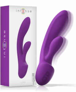 INTENSE – LUIGI VIBRADOR RABBIT SILICONA LIQUIDA MORADO - intimamenities.com
