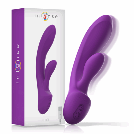 INTENSE – LUIGI VIBRADOR RABBIT SILICONA LIQUIDA MORADO - intimamenities.com