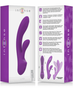 INTENSE – LUIGI VIBRADOR RABBIT SILICONA LIQUIDA MORADO - intimamenities.com