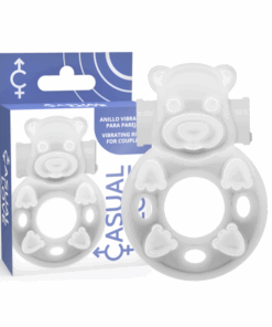 CASUAL LOVE – 26 ANILLO VIBRADOR CONEJITO TRANSPARENTE - intimamenities.com