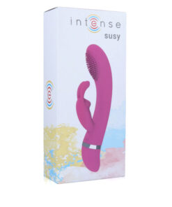 INTENSE – SUSY VIBRADOR OSCILANTE SILICON RABBIT ROSA - intimamenities.com