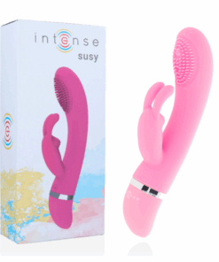 INTENSE – SUSY VIBRADOR OSCILANTE SILICON RABBIT ROSA - intimamenities.com