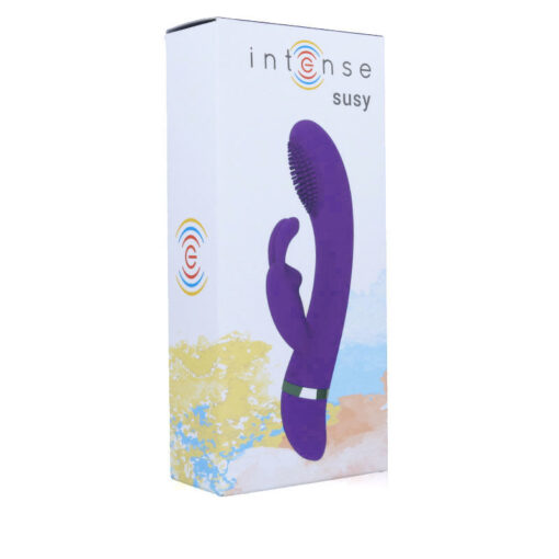 INTENSE – SUSY VIBRADOR OSCILANTE SILICONA RABBIT LILA - intimamenities.com