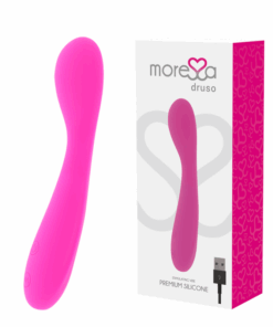 MORESSA – DRUSO MASAJEADOR DUO PUNTO G Y SUERO PELVICO PREMIUM SILICONE RECARGABLE - intimamenities.com