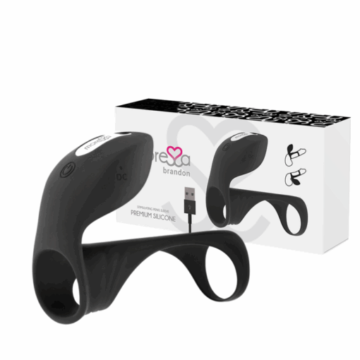 MORESSA – BRANDON POTENTE ANILLO VIBRADOR CON FUNDA DE ENGROSAMIENTO MASCULINO - intimamenities.com