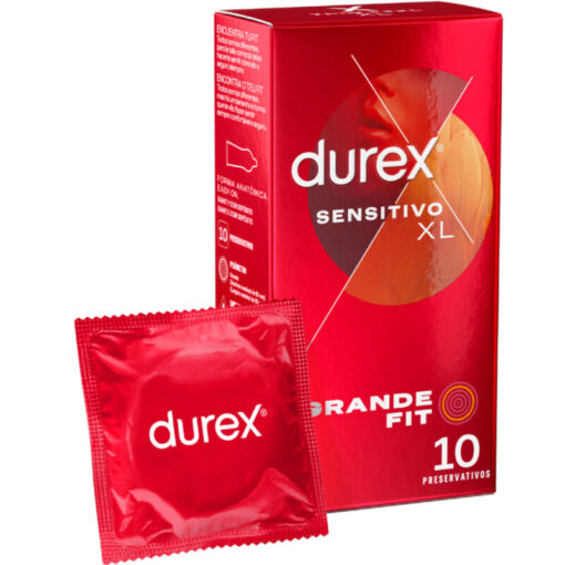 DUREX – PRESERVATIVOS SENSITIVO XL 10 UNIDADES - intimamenities.com