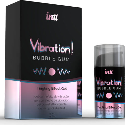 INTT – POTENTE ESTIMULANTE ÍNTIMO GEL VIBRADOR LIQUIDO CHICLE 15ML - intimamenities.com