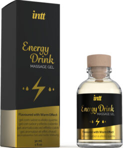 INTT MASSAGE & ORAL SEX – GEL DE MASAJE CON SABOR A BEBIDA ENERGETÍCA Y EFECTO CALOR - intimamenities.com