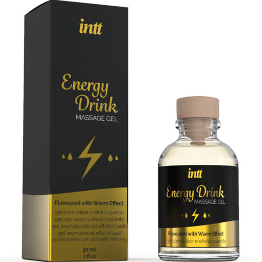 INTT MASSAGE & ORAL SEX – GEL DE MASAJE CON SABOR A BEBIDA ENERGETÍCA Y EFECTO CALOR - intimamenities.com