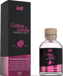 INTT MASSAGE & ORAL SEX – GEL DE MASAJE CON SABOR A ALGODÓN DE AZUCAR Y EFECTO CALOR - intimamenities.com
