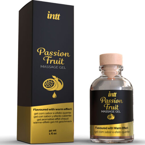 INTT MASSAGE & ORAL SEX – GEL DE MASAJE SABOR A FRUTA DE LA PASIÓN EFECTO CALOR - intimamenities.com