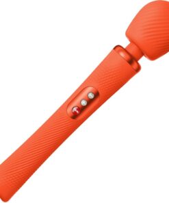 FUN FACTORY – VIM WAND RUMBLE VIBRADOR RECARGABLE SILICONA NARANJA - intimamenities.com