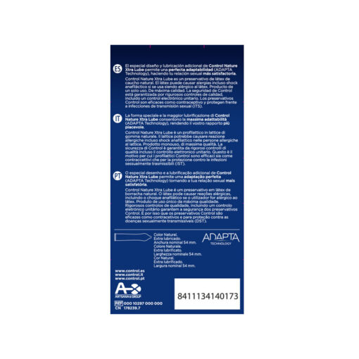 CONTROL – EXTRA LUBE PRESERVATIVOS 12 UNIDADES - intimamenities.com
