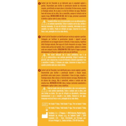 CONTROL – LUB GEL LUBRICANTE CHOCOLATE 75 ML - intimamenities.com