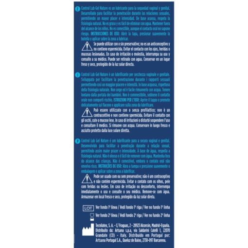 CONTROL – LUB GEL LUBRICANTE NATURAL 75 ML - intimamenities.com