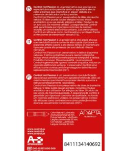 CONTROL – HOT PASSION PRESERVATIVOS EFECTO CALOR 10 UNIDADES - intimamenities.com