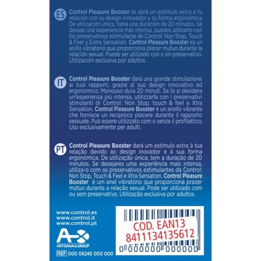 CONTROL – ANILLO VIBRADOR PLEASURE BOOSTER - intimamenities.com