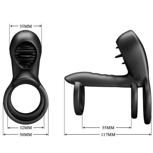 PRETTY LOVE – JAMMY FUNDA DE PENE 12 VIBRACIONES CON LENGUA RECARGABLE SILICONA - intimamenities.com